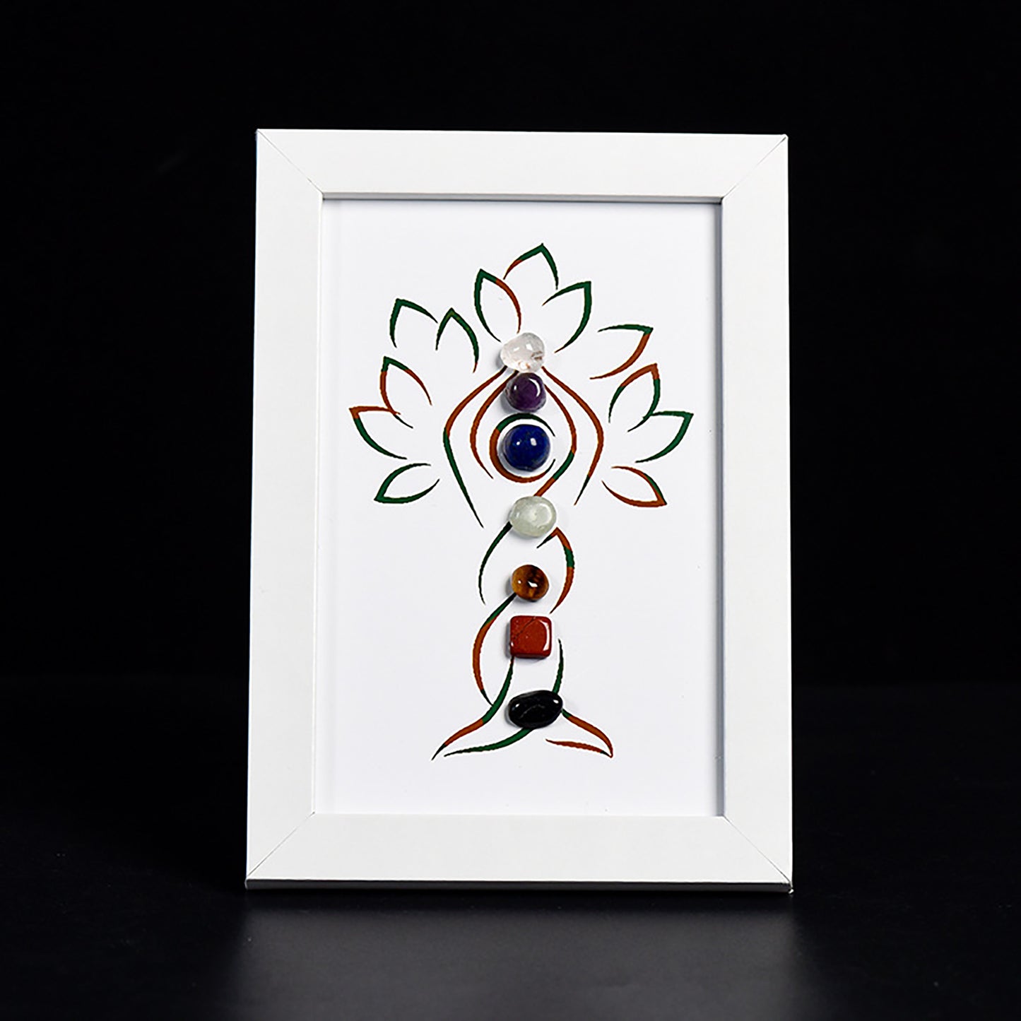 Seven Chakra Elements Healing Crystals Frame