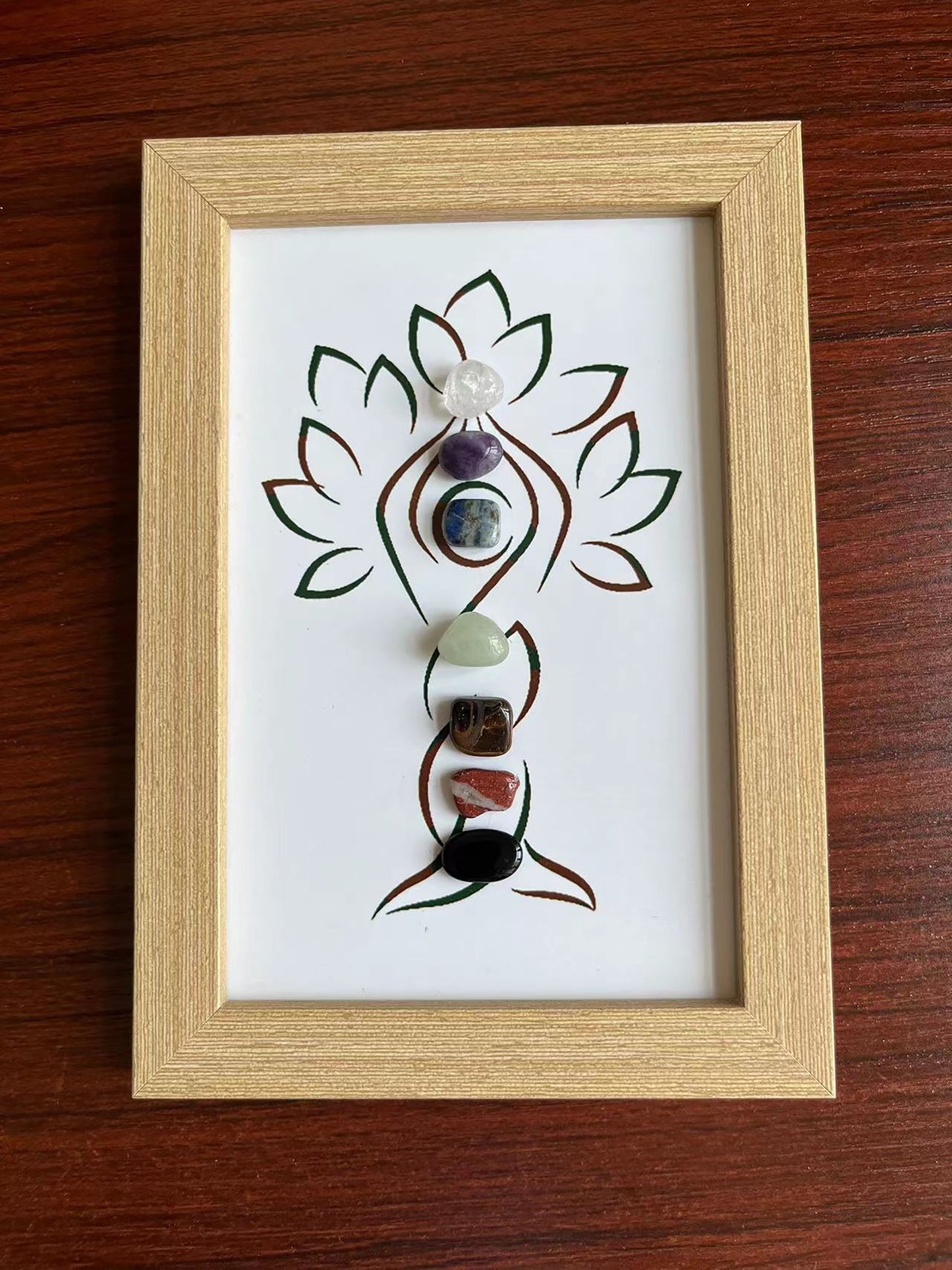 Seven Chakra Elements Healing Crystals Frame