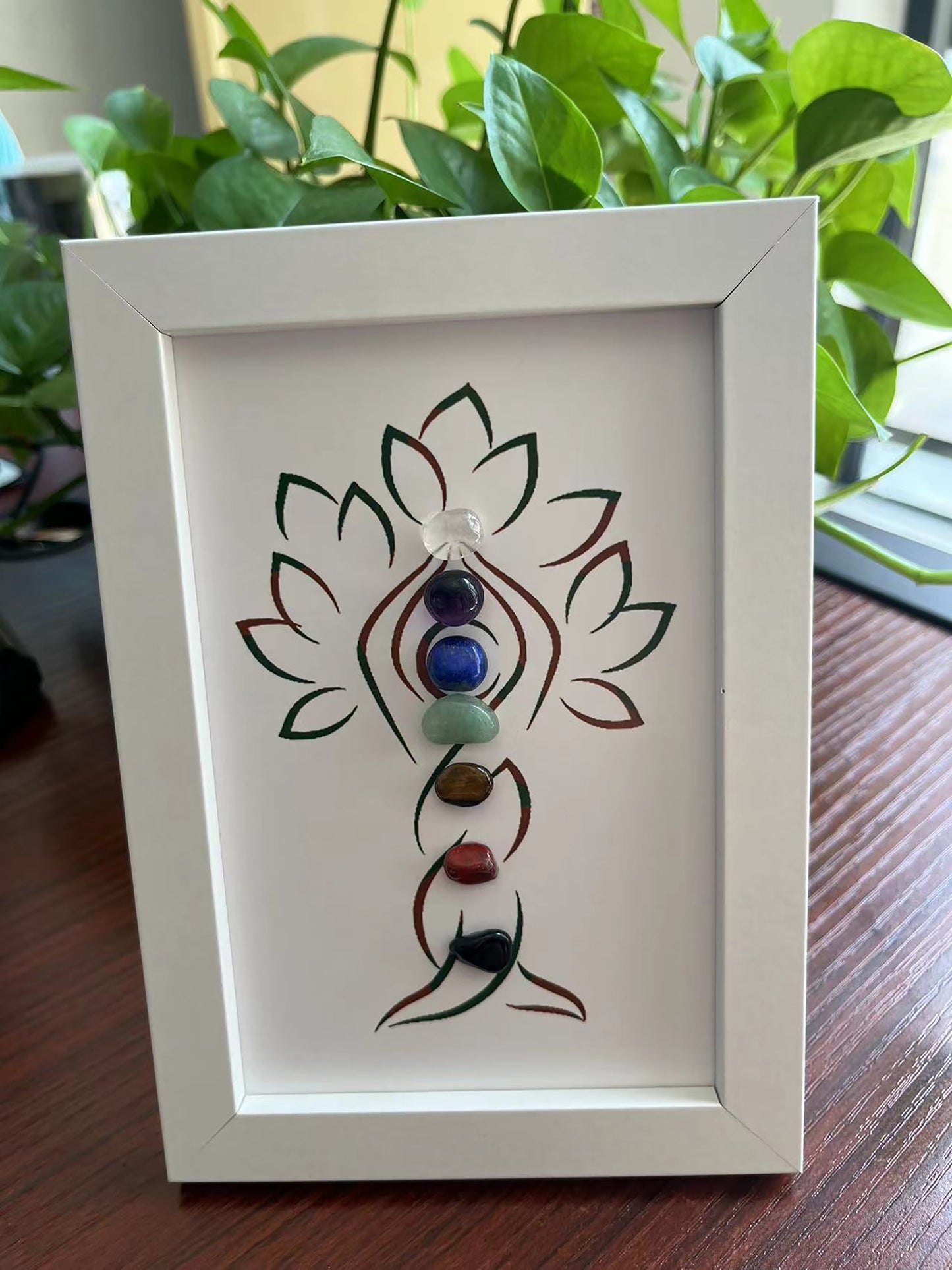 Seven Chakra Elements Healing Crystals Frame
