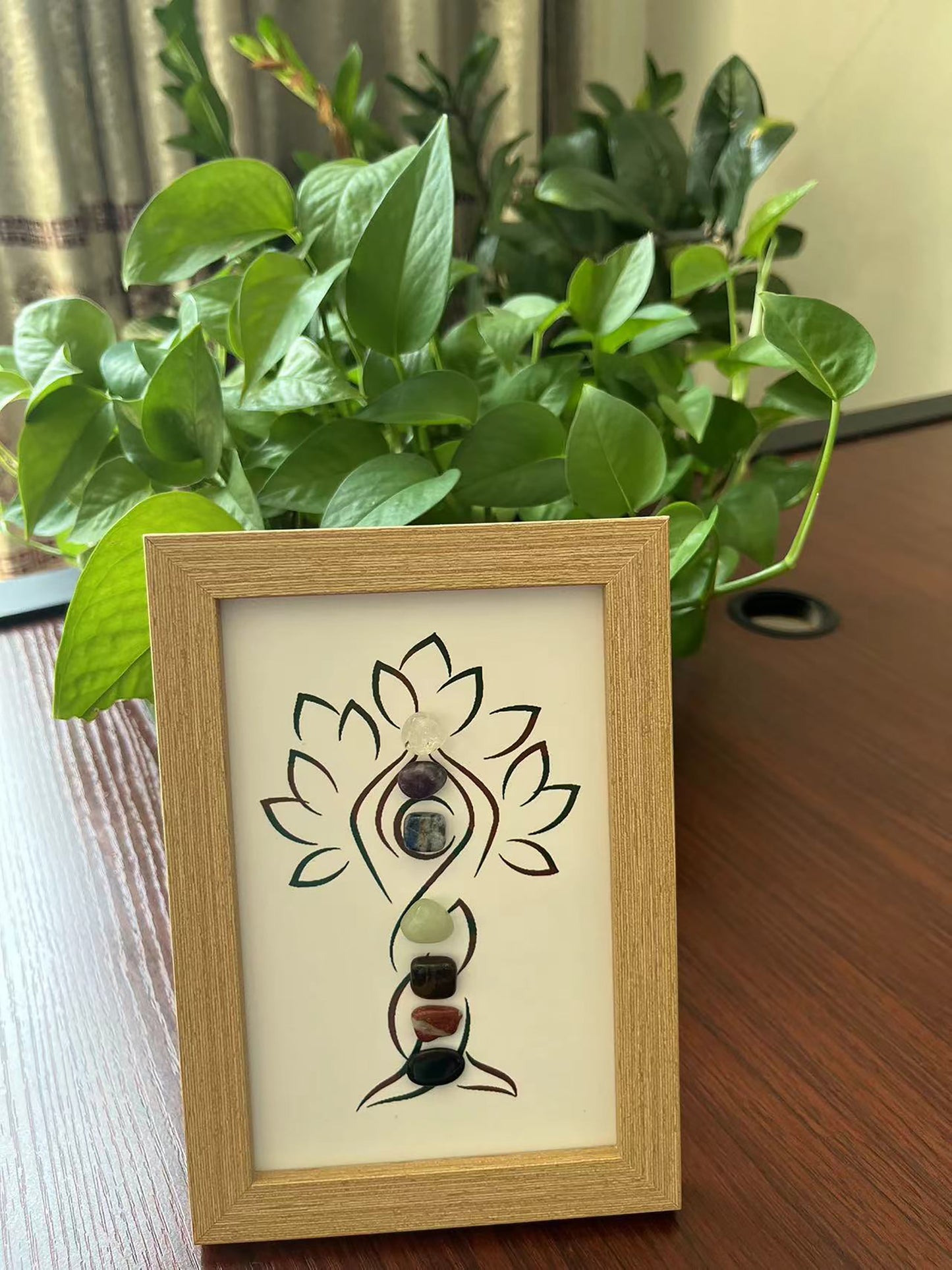 Seven Chakra Elements Healing Crystals Frame