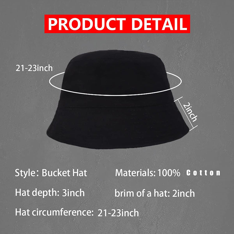 Bucket Hat Cotton Fishing Boonie Brim visor Sun Cap