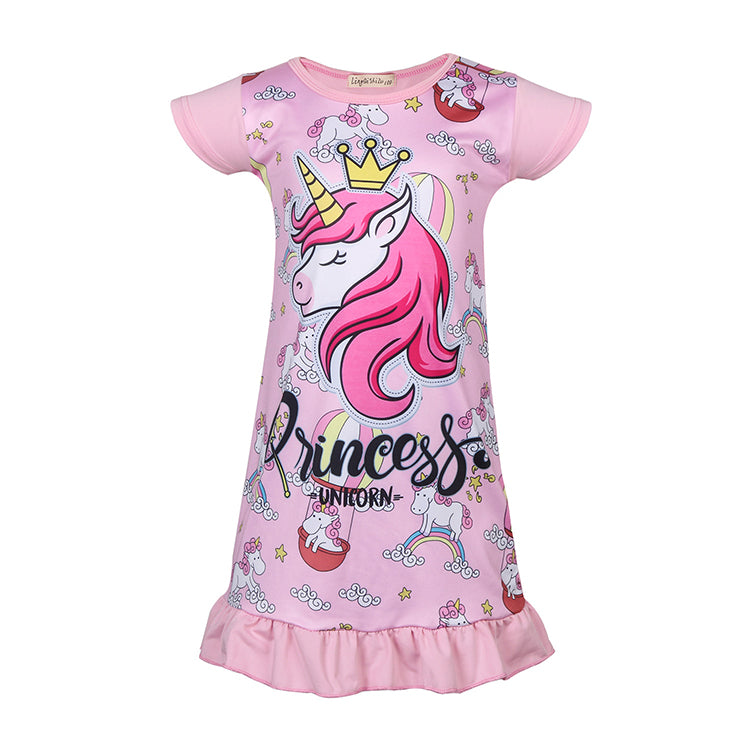 Unicorn Nightgown Princess Pajama Dresses for Girls Sleepwear  Ulabiz