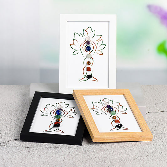 Seven Chakra Elements Healing Crystals Frame