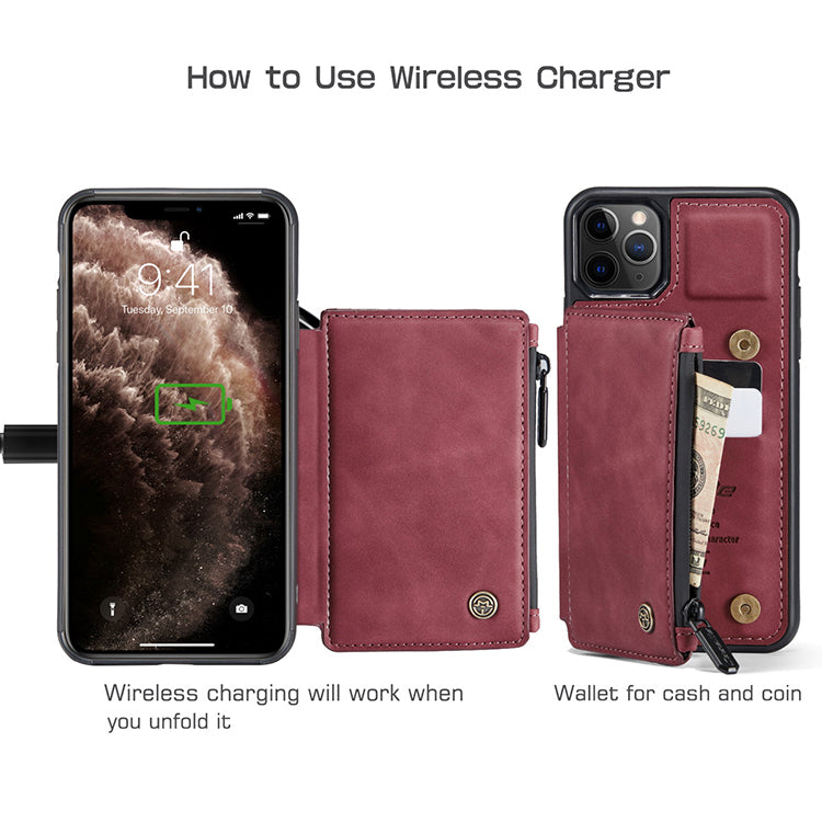 MyGadget Cover Libretto Magnetica Per IPhone 13 Pro Max: Custodia Portafoglio In Similpelle Con Slot Per Carte, Removibile, Grigio/nero